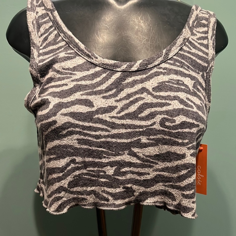 Coliseum Animal Print Crop Top